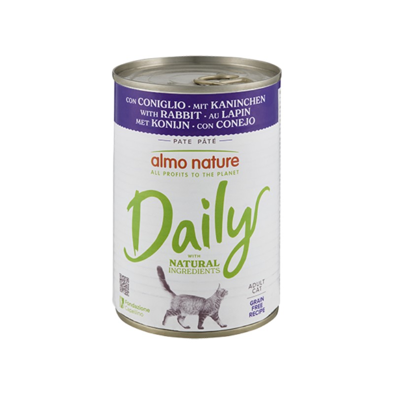 Almo Nature Daily Coniglio per Gatti - 400 g, Singola