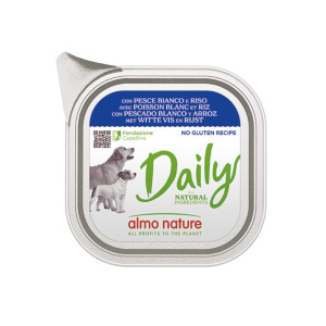 Almo Nature Daily con Pesce Bianco e Riso per Cani – 300 g, Singola