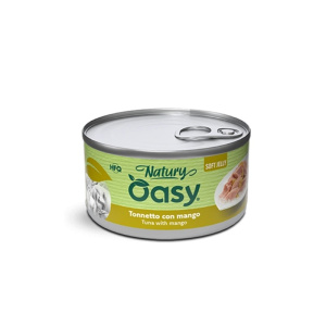 Oasy Natury Soft Jelly con Tonnetto e Mango per Gatti 85g – 85 g, 12 pezzi