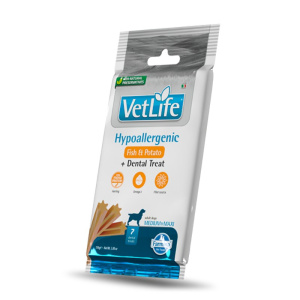 Farmina Vet-Life Dental Treat Hypoallergenic Medium & Maxi al Pesce per Cani - 100 g