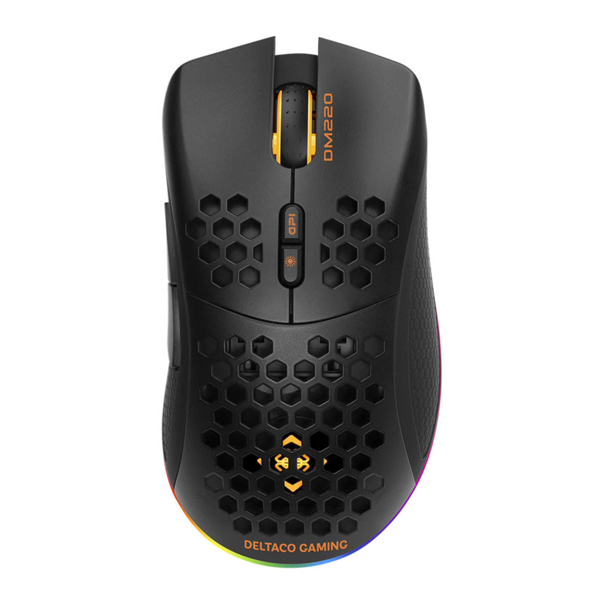 DELTACO GAMING - DM220 - Mouse ottico da gioco senza fili 4800 DPI, 1000 Hz, ultra leggero, RGB, 7 pulsanti - nuovo