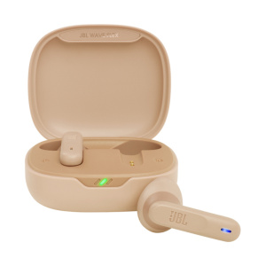 JBL Wave Flex Cuffie stereo senza fili (TWS) Bluetooth per chiamate/musica/sport – Beige – nuovo