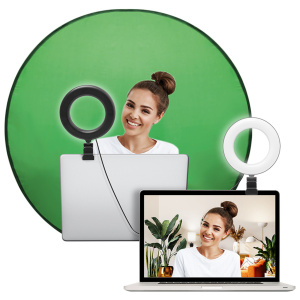 Kit per vlogging Sfondo verde + anello luminoso per PC Bigben – nuovo