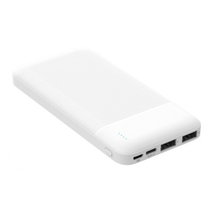 Batteria di emergenza bianca 10 000mAh [ Banca di alimentazione da viaggio esterna ] Uscita 2 porte USB-A – nuovo