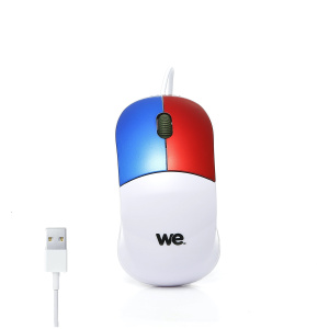 WeKids Mouse ottico ergonomico per bambini a 3 pulsanti 1800 ad alta precisione per Windows 7/8/10/X, Vista/Linux/Mac Laptop/Desktop Cavo da 1,5 m – Bianco – nuovo