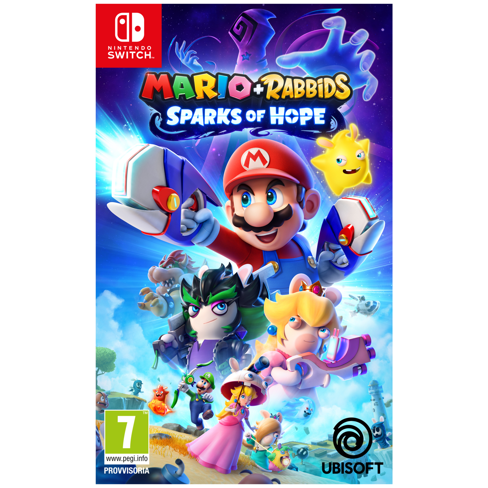 Nintendo Mario + Rabbids Sparks of Hope Modulo standard+complementare inglese, francese, tedesco, italiano, spagnolo Nintendo Switch - nuovo