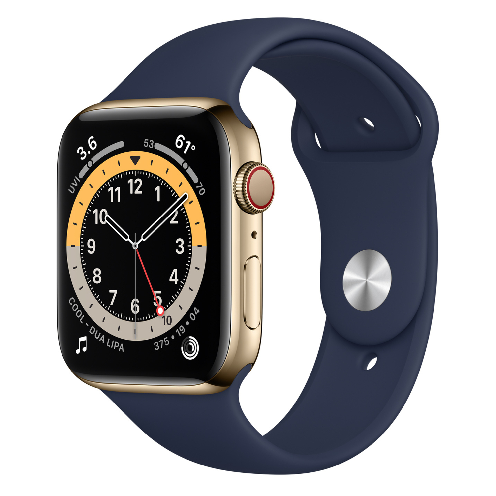 Apple Watch Series 6 OLED 44 mm Digital 368 x 448 pixel Touchscreen 4G Gold Wifi GPS (satellite) - Ricondizionato - Buono stato