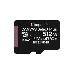 Tecnologia Kingston Canvas Select Plus 100R A1 C10 512GB Scheda micSDXC senza ADP – nuovo