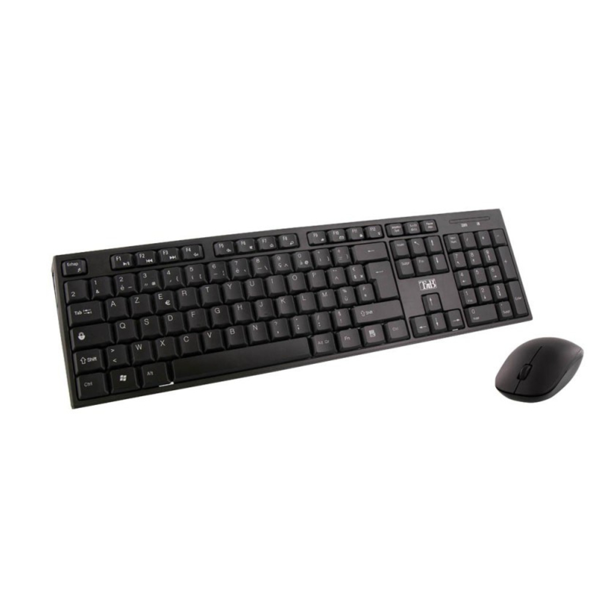 T'nB KBSCBK2 Tastiera FR Mouse senza fili + USB AZERTY Qwerty Nero - nuovo