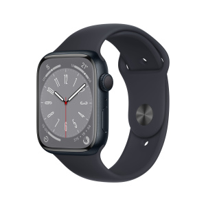 Watch Series 8 OLED 41 mm – Cassa in alluminio Midnight – GPS – Banda sportiva – Midnight – Ricondizionato – Buono stato