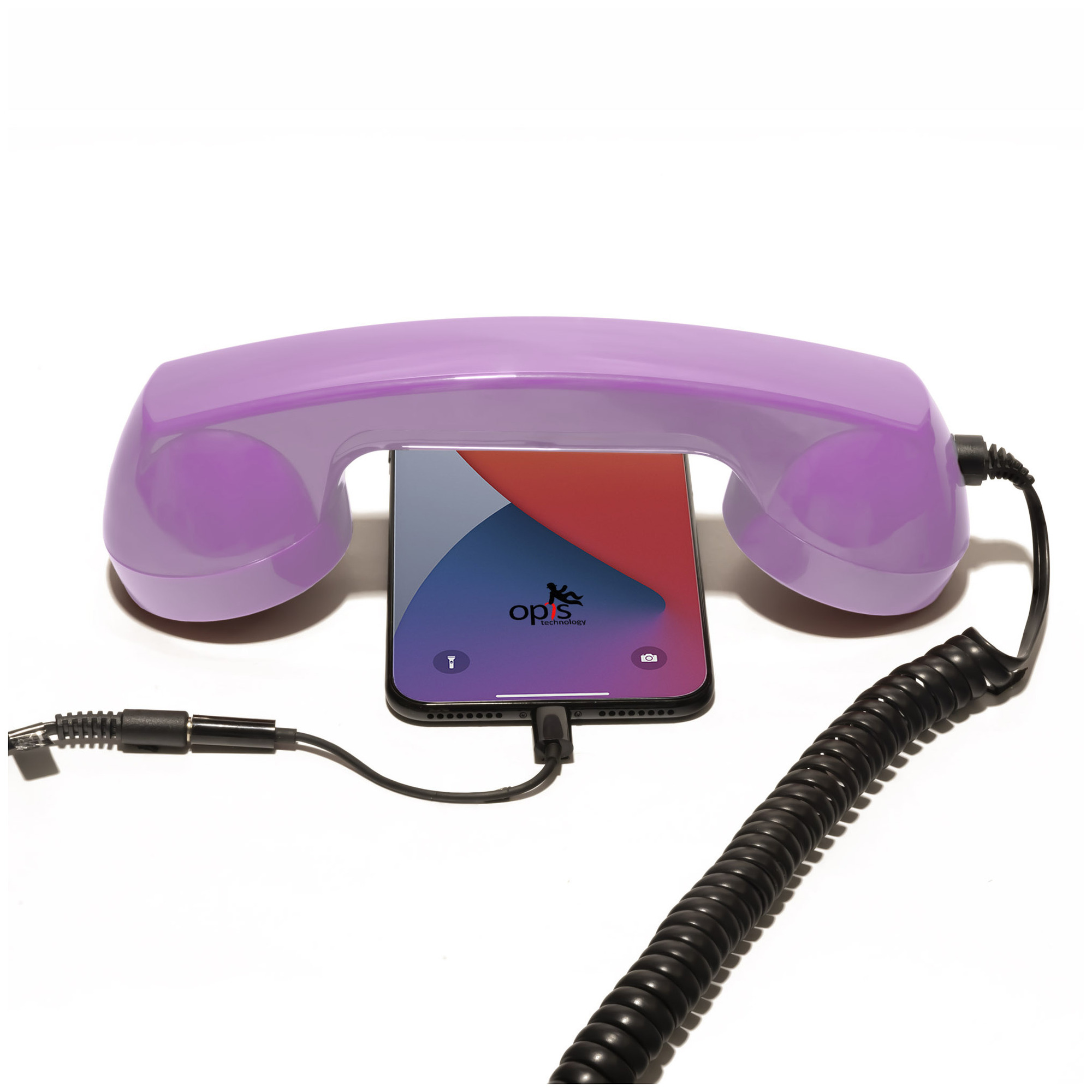 Microtelefono retrò per Apple iPhone - Rosa - nuovo