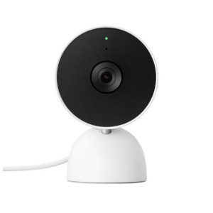 Telecamera di sorveglianza Nest Cam di Google (per interni e cablata), visione notturna, bianco – nuovo