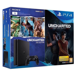 PS4 Slim 1TB + Uncharted l’eredità perduta & Uncharted collection – nuovo