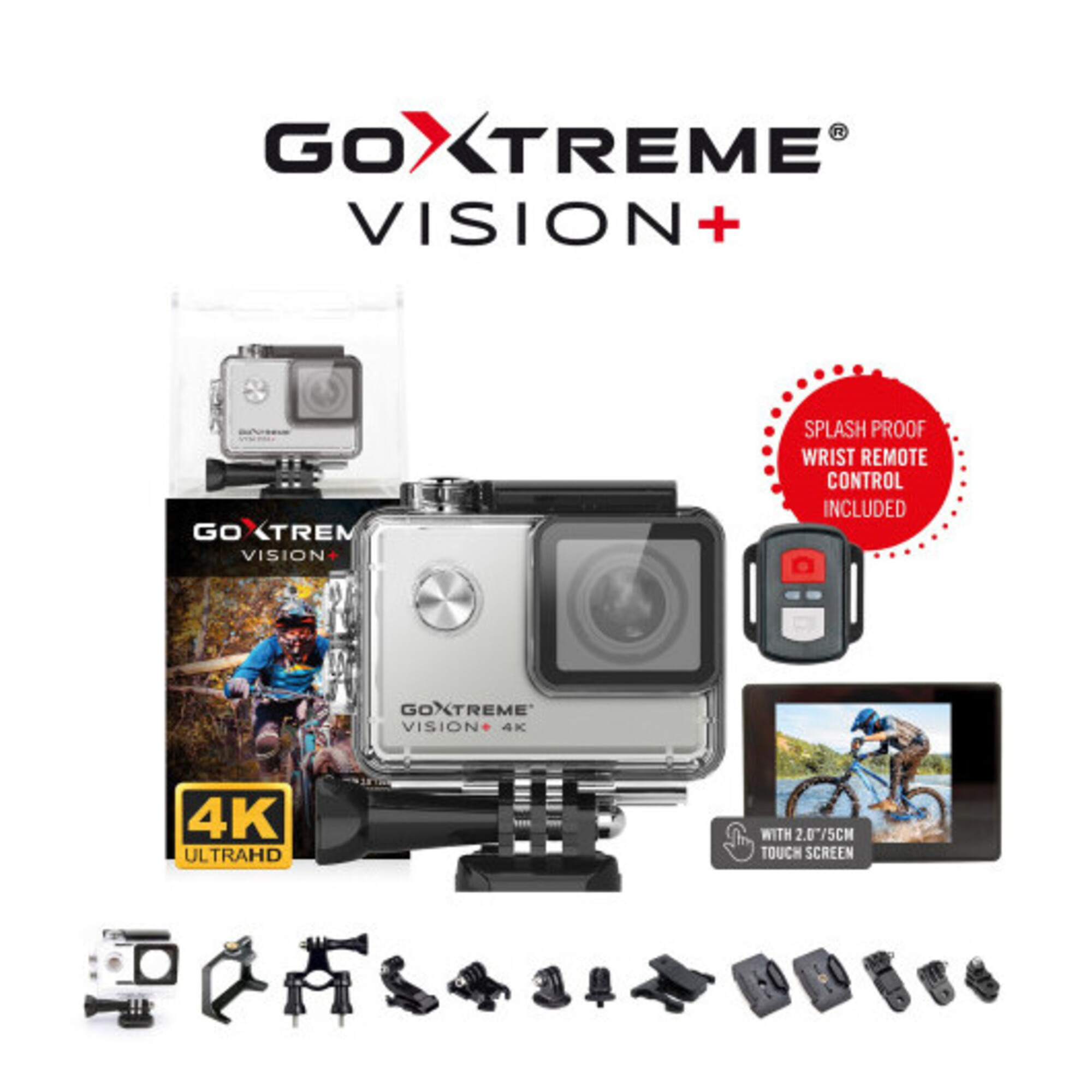 Telecamera sportiva EASYPIX GoXtreme Vision+ 4K Wifi - nuovo