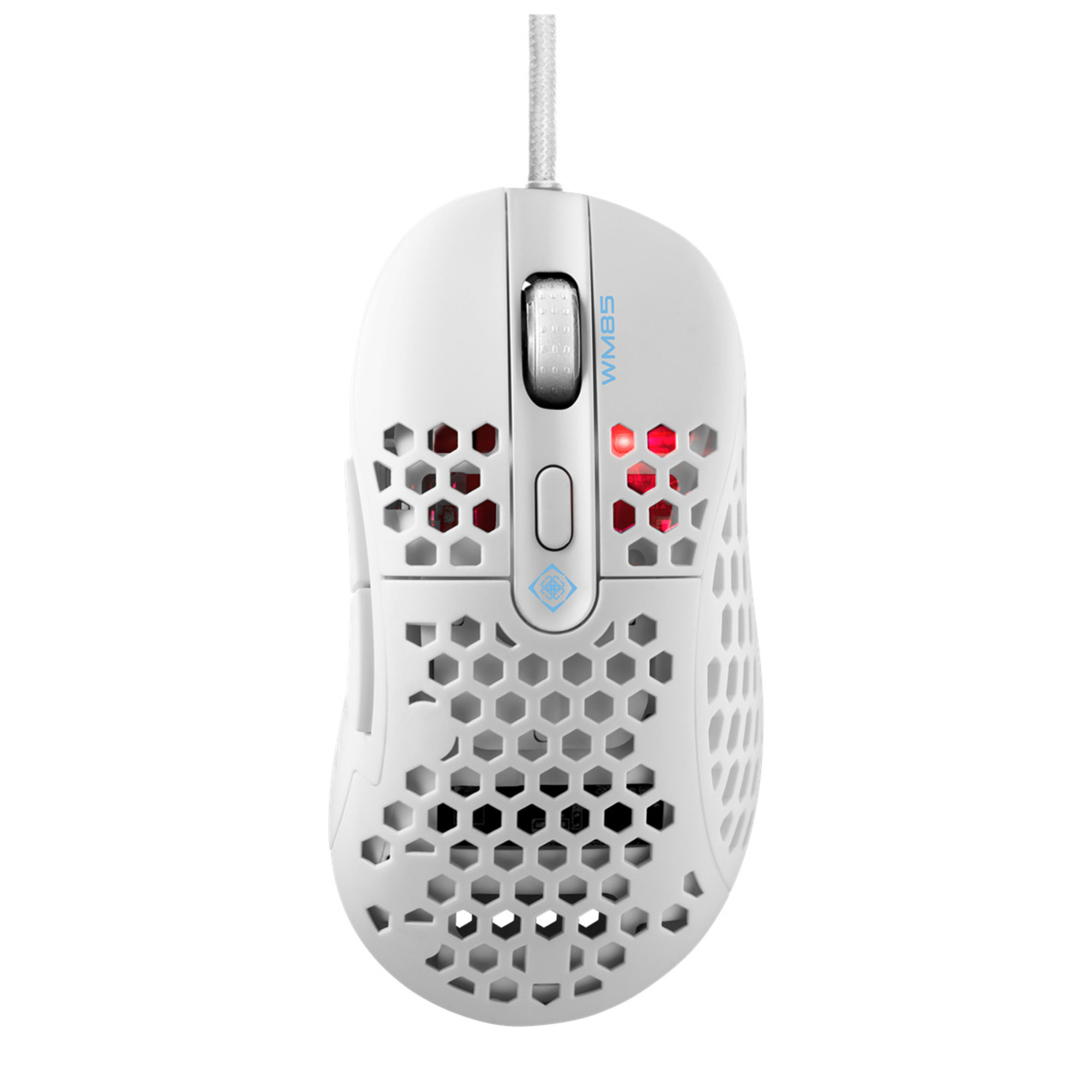 DELTACO GAMING - WHITE LINE WM85 - Mouse ottico da gioco 6400 DPI, 1000 Hz, ultra leggero, RGB, 6 pulsanti - nuovo
