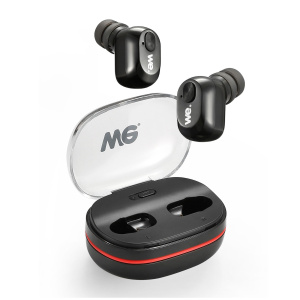 WE Auricolare Bluetooth 5.0 senza fili, 6 ore di durata della batteria, accoppiamento automatico, auricolare stereo Hi-FI per iPhone e Android - Nero - nuovo