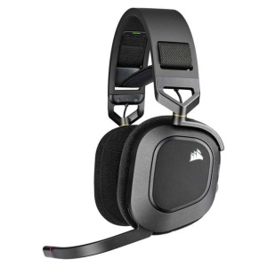 Corsair HS80 RGB WIRELESS cuffie da gioco premium con audio spaziale – Carbonio – nuovo