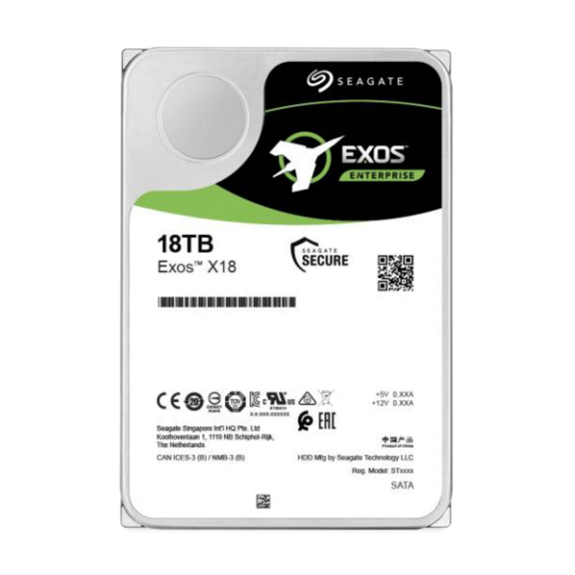 Seagate Enterprise ST18000NM004J 18Tb 7200 rpm 256Mb 3.5 SAS hard drive - nuovo
