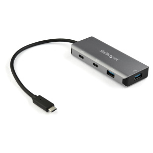 StarTech.com Hub USB-C a 4 porte – 2x USB-A e 2x USB-C – Hub USB Type-C 3.2 Gen 2 SuperSpeed 10Gbps – Alimentazione bus USB – Adattatore da USB-C a USB – Alluminio – Cavo da 25 cm – nuovo