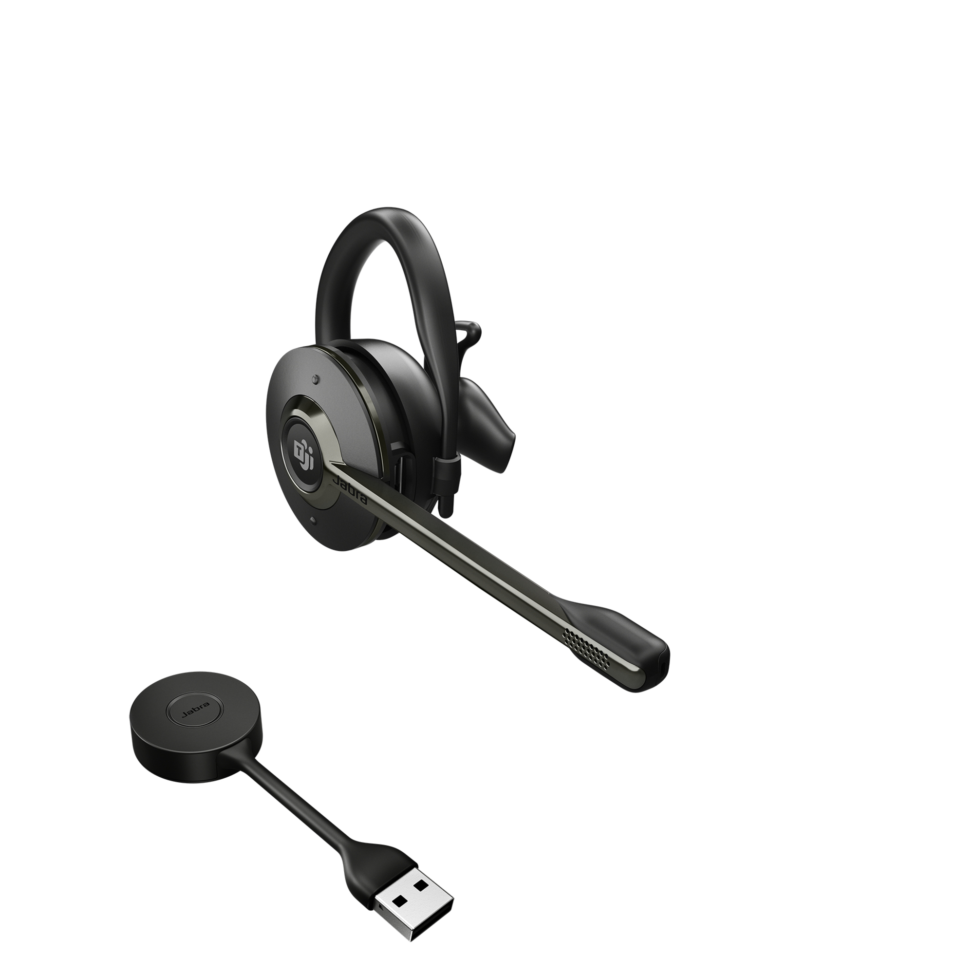 Jabra Engage 55 Cuffie senza fili con ganci auricolari per ufficio/centro chiamate nero, titanio - nuovo