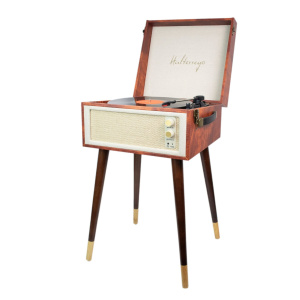 Giradischi Halterrego COTTAGE bluetooth out 4 piedini rimovibili modello vintage in pelle – nuovo