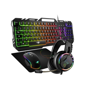 Tastiera Spirit of Gamer PRO MKH5 Mouse incluso USB AZERTY Francese Nero – nuovo
