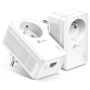TP-Link TL-PA7017P KIT(FR) Powerline 1000Mbps, presa Powerline con 1 porta Gigabit e presa integrata, Powerline Box Kit da 2 – nuovo