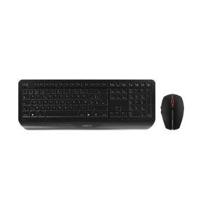 CHERRY Gentix Tastiera da tavolo Mouse RF senza fili incluso AZERTY belga Nero – nuovo