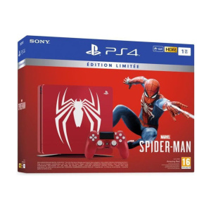PS4 Slim 1TB Limited Edition Red Marvel s Spider Man Design + Marvel s Spider Man PlayStation Ufficiale – nuovo