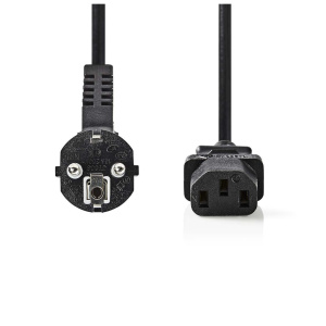 Nedis CEGP10000BK20 cavo di alimentazione Nero 2 m Presa di alimentazione IEC 320 tipo F – nuovo