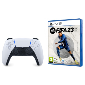 Sony DualSense + FIFA 23 Nero, Bianco Bluetooth Joystick analogico/digitale PlayStation 5 – Ricondizionato – Condizioni eccellenti