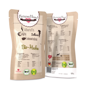 Herzens Hund Pollo Biologico con Verdure Bio Umido per Cani – 130 g