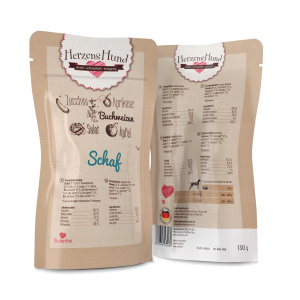 Herzens Hund Pecora Biologica con Verdure Bio Umido per Cani – 130 g