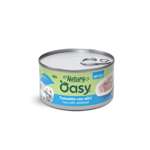 Oasy Natury Soft Jelly Tonnetto con Alici per Gatti – 85 g, 12 pezzi