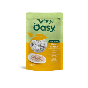Oasy Natury Soft Jelly al Pollo in busta per Gatti – 70 g, Singola