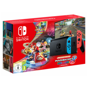 Switch & Mario Kart 8 Deluxe – Console portatile 15,8 cm (6.2 ) 32 GB Touchscreen Wifi, Nero, Blu, Rosso -Ricondizionato – Ottime condizioni