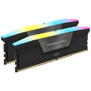 Corsair Vengeance RGB DDR5 – 32 GB (2 x 16 GB) – 6400 MT/s C32 – Intel XMP 3.0 – Nero – nuovo