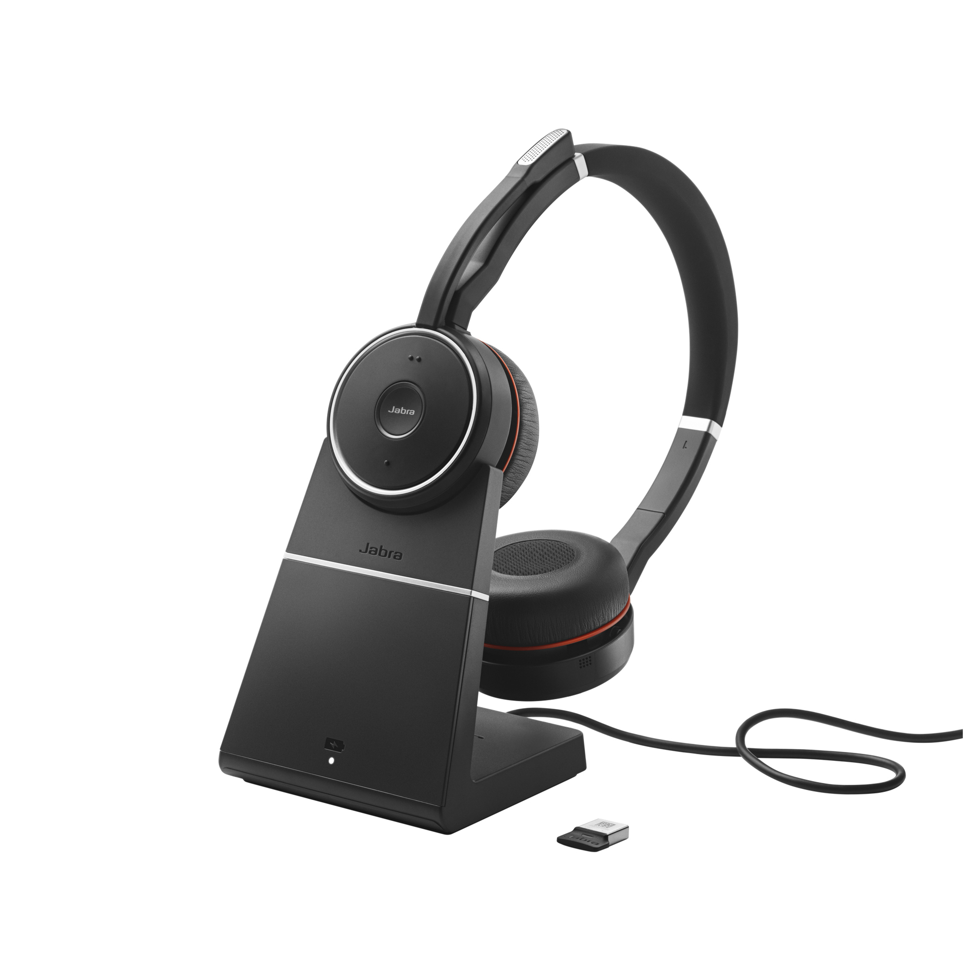 Jabra Evolve 75 Cuffie cablate e wireless Archetto per chiamate/musica Supporto di ricarica Bluetooth Nero - nuovo