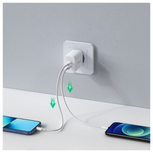 Caricatore USB C da 40W Caricatore USB C doppio (alimentazione) Spina di alimentazione USB-C – nuovo