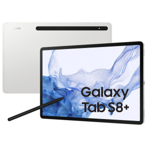 Galaxy Tab S8+ 12,4  (5G) 128GB 8GB Wi-Fi 6 (802.11ax), argento – nuovo