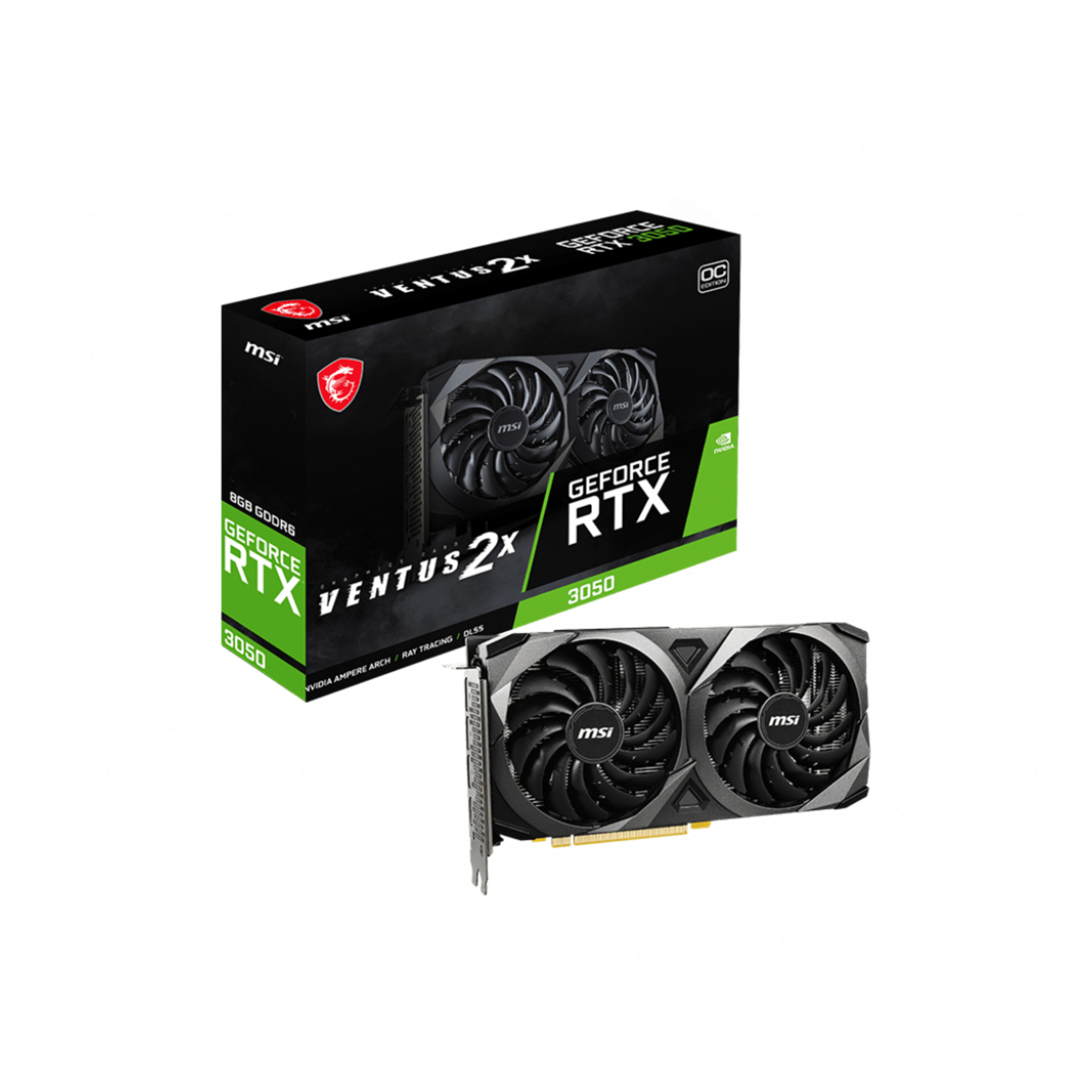 MSI VENTUS GeForce RTX 3050 2X 8G OC NVIDIA 8 Go GDDR6 - nuovo