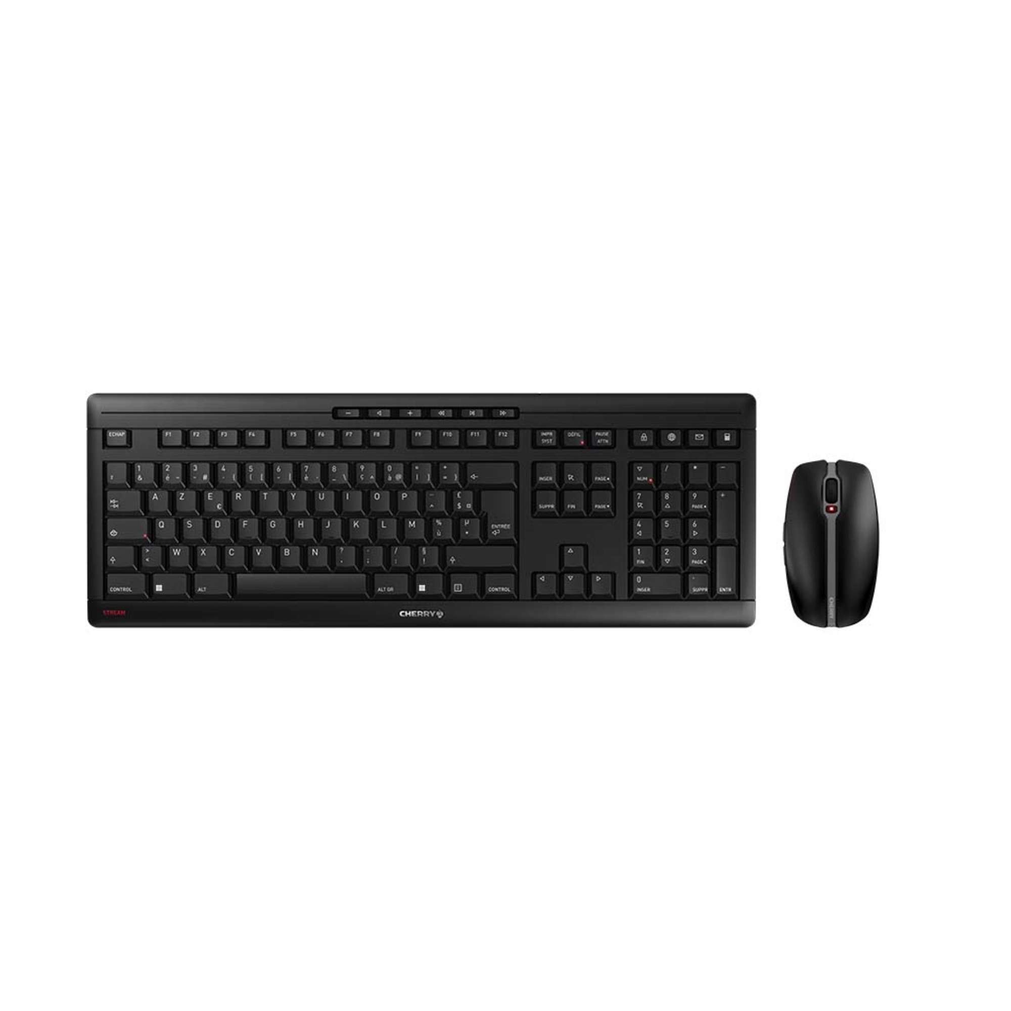 Set tastiera e mouse wireless CHERRY STREAM DESKTOP, nero, USB, AZERTY - IT - nuovo