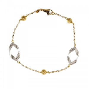 Bracciale da donna Oro giallo e bianco 803321724444