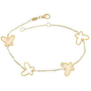 Bracciale donna in oro giallo farfalle 803321733399
