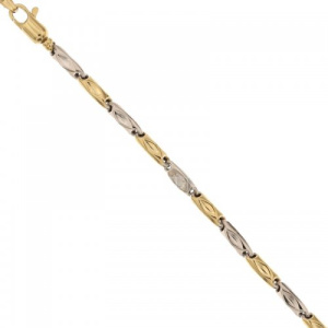 Bracciale Uomo in Oro Giallo e Bianco 803321734688