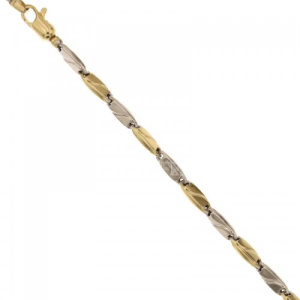 Bracciale Uomo in Oro Giallo e Bianco 803321734692
