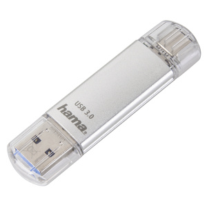 Unità flash USB Hama C-Laeta da 256 GB USB Type-A / USB Type-C 3.2 Gen 1 (3.1 Gen 1) Argento – nuovo