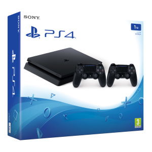 Sony PlayStation 4 Slim 1TB + 2 Dualshock 4 V2 1Tb Wifi Nero – Ricondizionato – Buono stato