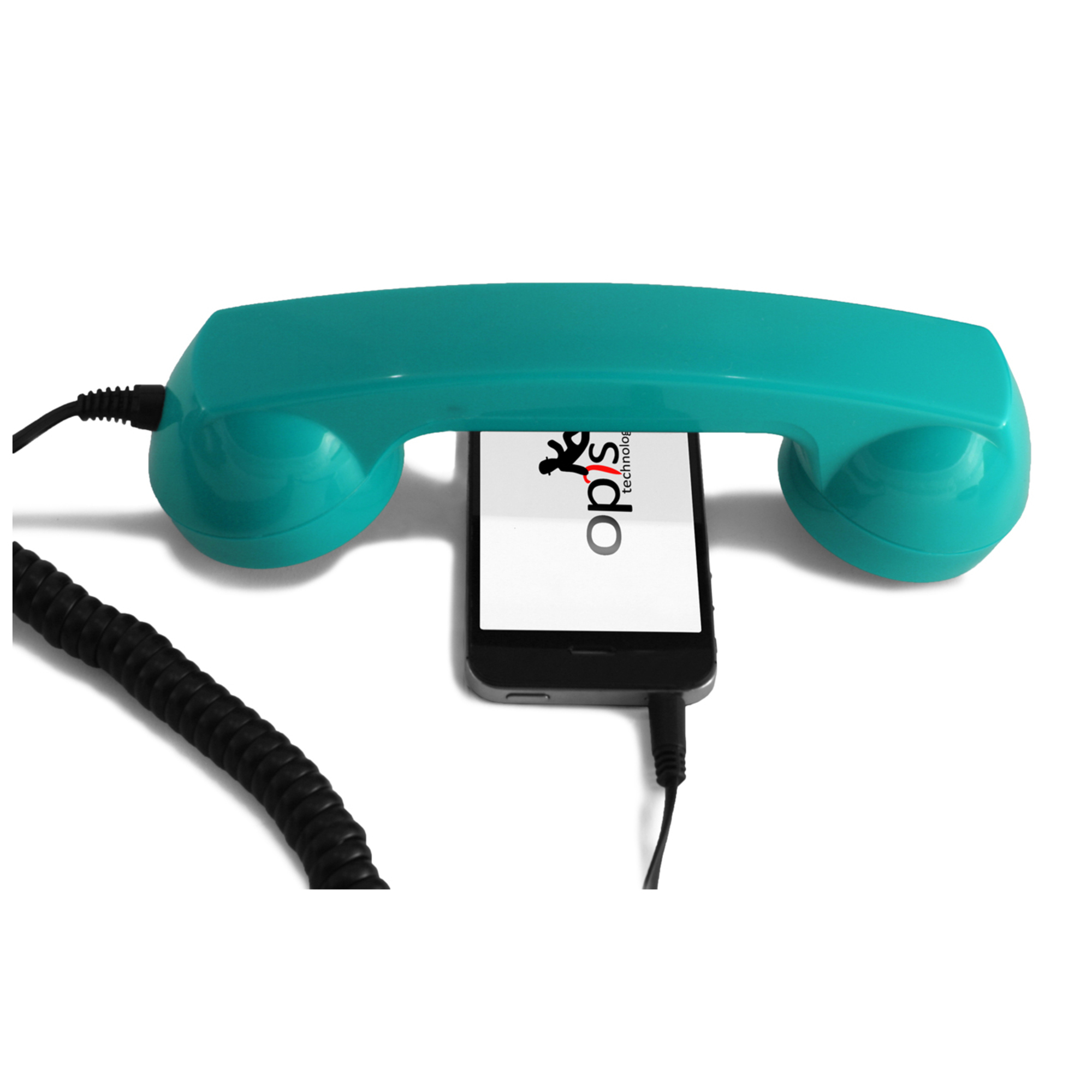 Microtelefono retrò per smartphone Android - Blu - nuovo