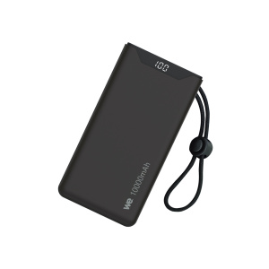 WE Batteria di emergenza, Power Bank, 10.000 mAh, PD 18W 1 porta USB-A, 1 porta USB-C per la ricarica simultanea – Nero – nuovo